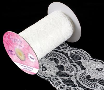 Eleganza Wide Lace Pattern No.357 100mm x 5m Ivory - Ribbons